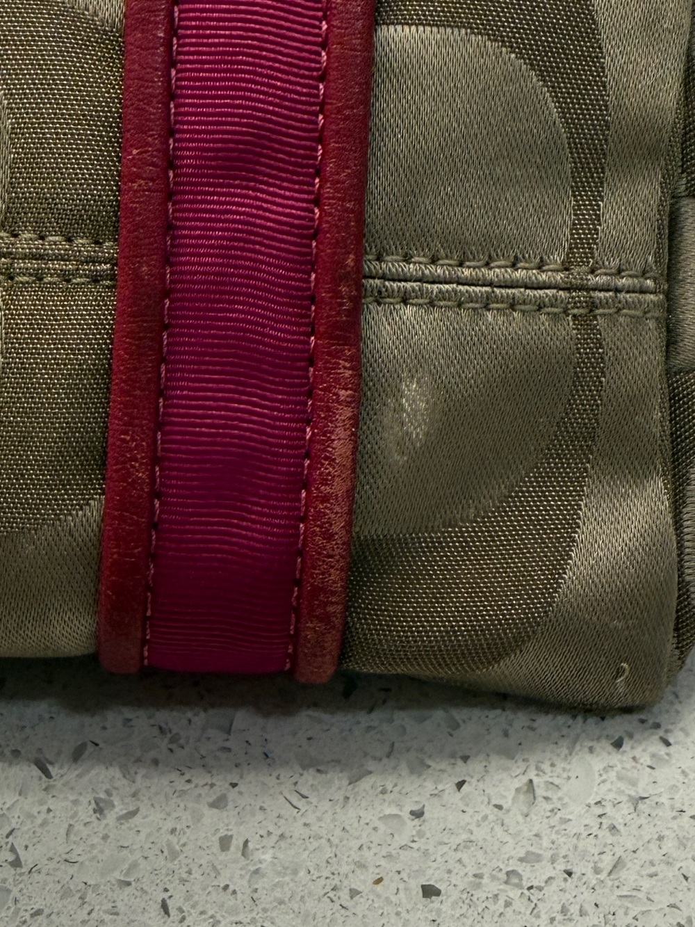 Coach Signature Canvas Tote with Pink Trim - Picture 14 of 14